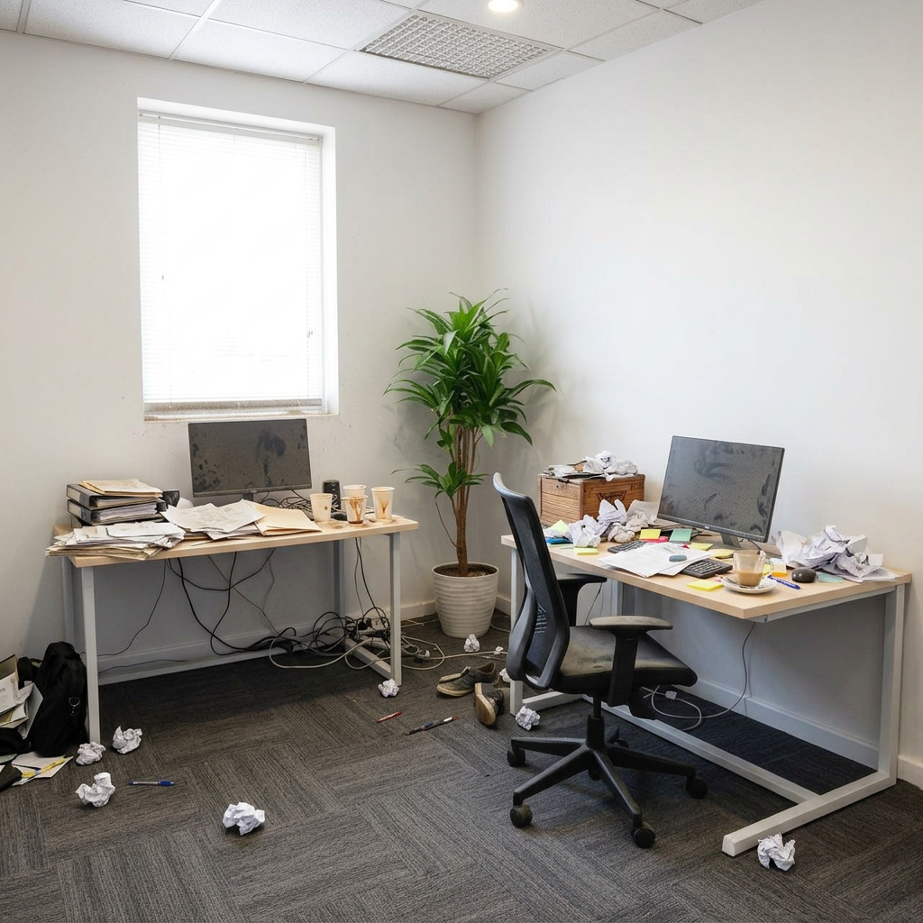 Office Cleaning before cleaning